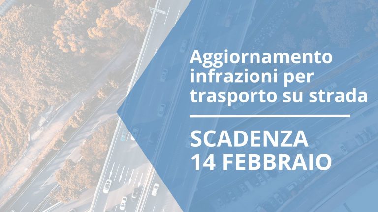 Aggiornamento infrazioni per trasporto su strada