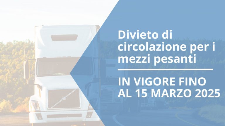 Divieto di circolazione per i mezzi pesanti